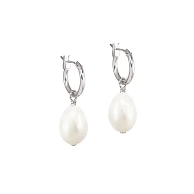 Biko Women's Freshwater 2-in-1 Hoops - Silver