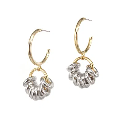 Biko Women's Gold / Silver Paradox Hoops Two-tone In Multi