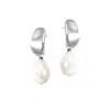 Biko Women's Mirage Pearl Studs - Silver In Silver