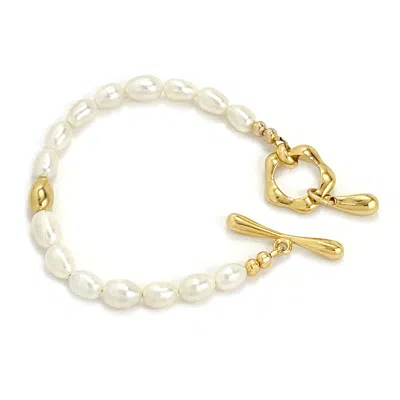 Biko Women's Muse Pearl Bracelet - Gold