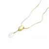 Biko Women's Origin Pearldrop Pendant - Gold In Gold