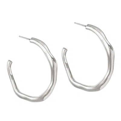 Biko Women's Rio Hoops Large - Silver