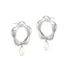 Biko Women's Wildflower Pearl Studs - Silver In Silver