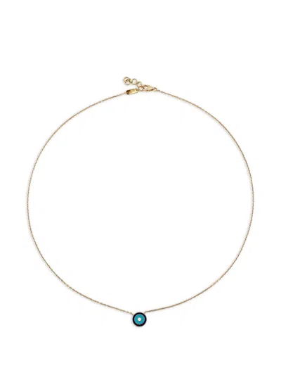 Bil Arabi Coin Enamel Necklace In Gold