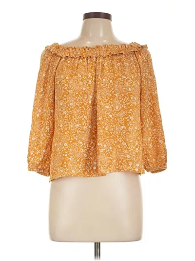 Pre-owned Bila 3/4 Sleeve Blouse In Orange