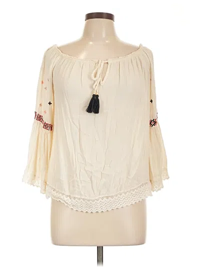 Pre-owned Bila 3/4 Sleeve Blouse In White