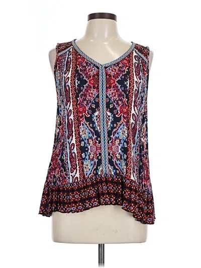 Pre-owned Bila Sleeveless Blouse In Burgundy