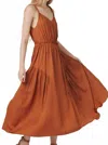 Bila77 Aura Midi Dress In Orange In Orange