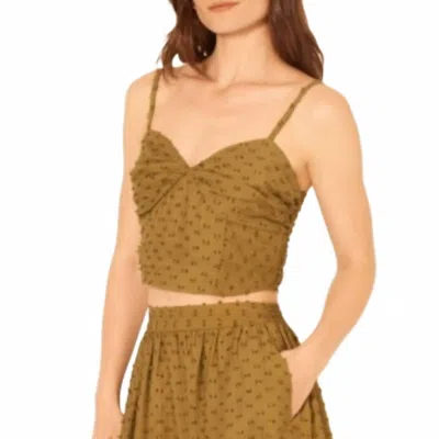 Bila77 Cabrini Top In Fir Green In Brown