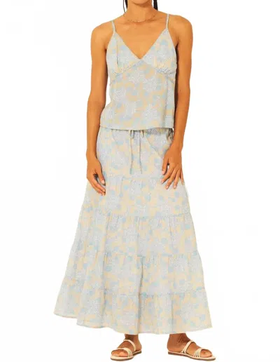Bila77 Canyon Crest Maxi Skirt In Sandshell In White