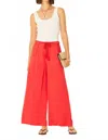 Bila77 Castillo Wide Leg Pant In Red In Red