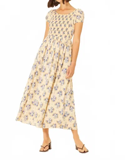 Bila77 Enero Dress In Cream/blue In Multi