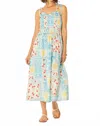Bila77 Fairfax Midi Dress In Pattern/antique White In Multi