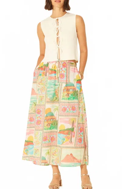 Bila77 Faithfulness Midi Skirt In Capri In Multi