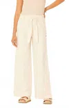Bila77 Garnet Tie Front Pant In Whisper White In White