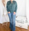 Bila77 Georgia Blouse In Hunter Green In Green