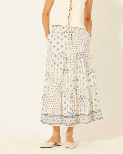 Bila77 Hollycrest Skirt In Blue Print In Multi