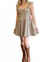 Bila77 Karelia Plaid Mini Dress In Cream In Multi