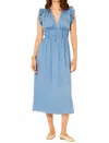 Bila77 Paseo De Oro Midi Dress In Coastal Blue In Blue