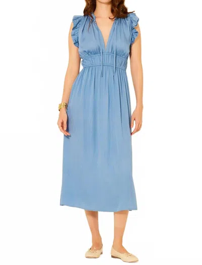 Bila77 Paseo De Oro Midi Dress In Coastal Blue