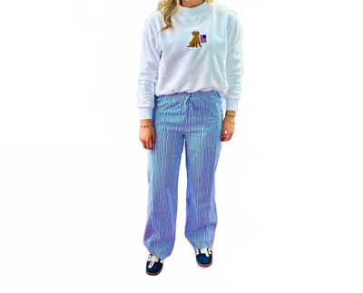 Bila77 Women's Vicky Pant In Chambray Blue In Red