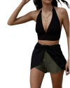 Biliblond Almog Shorts In Olive Black