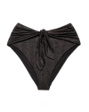 Biliblond Bikini Bottom Belto In Black Lurex