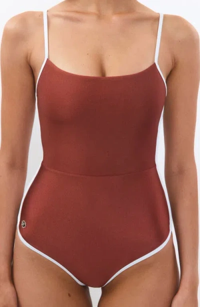 Biliblond California Onepiece Swimsuit In Burgundy