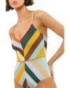 Biliblond Onepiece Arava Stripes In Colorful Lurex