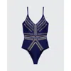 Biliblond Onepiece Kim In Navy Gold