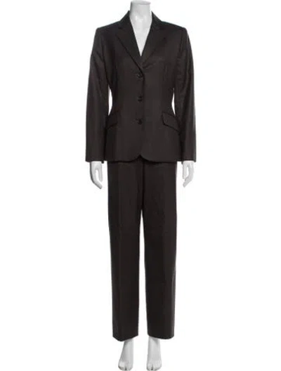 Pre-owned Bill Blass 1990's Pantsuit In Brown