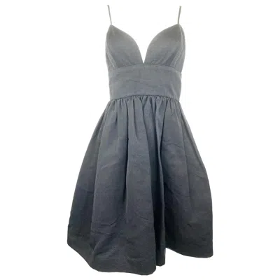 Pre-owned Bill Blass Black Babydoll Dress Size 8