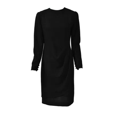 Pre-owned Bill Blass Black Wool Sheath