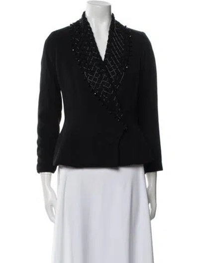 Pre-owned Bill Blass Blazer In Black