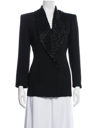 Pre-owned Bill Blass Blazer In Black