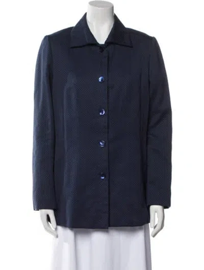 Pre-owned Bill Blass Blazer In Blue