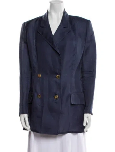 Pre-owned Bill Blass Blazer In Blue