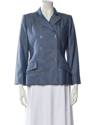 Pre-owned Bill Blass Blazer In Blue