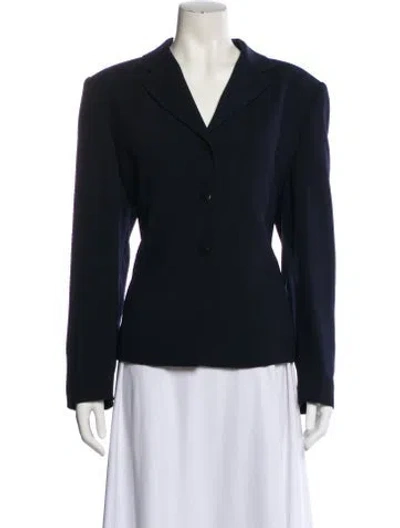Pre-owned Bill Blass Blazer In Blue