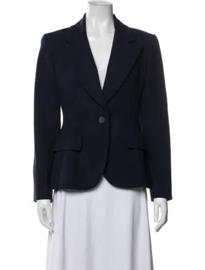 Pre-owned Bill Blass Blazer In Blue