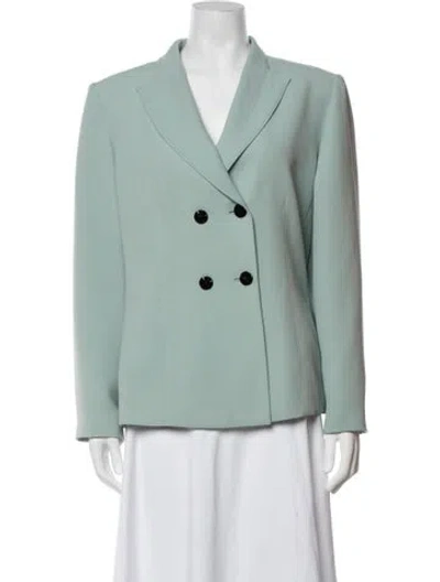 Pre-owned Bill Blass Blazer In Blue