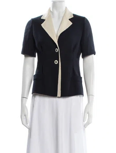 Pre-owned Bill Blass Blazer In Blue