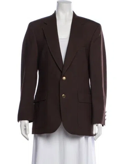 Pre-owned Bill Blass Blazer In Brown