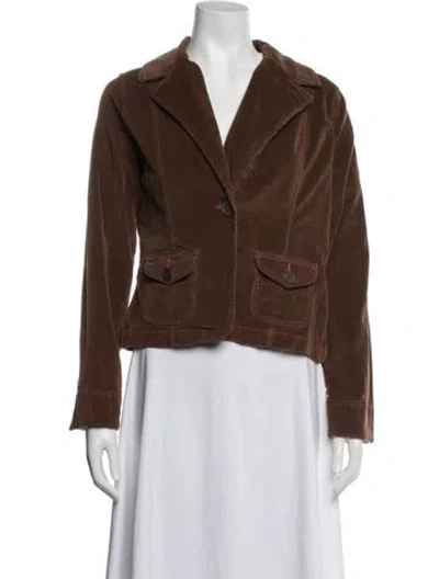 Pre-owned Bill Blass Blazer In Brown
