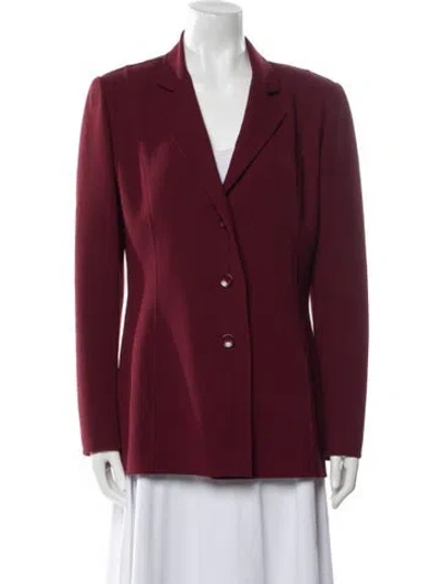 Pre-owned Bill Blass Blazer In Burgundy