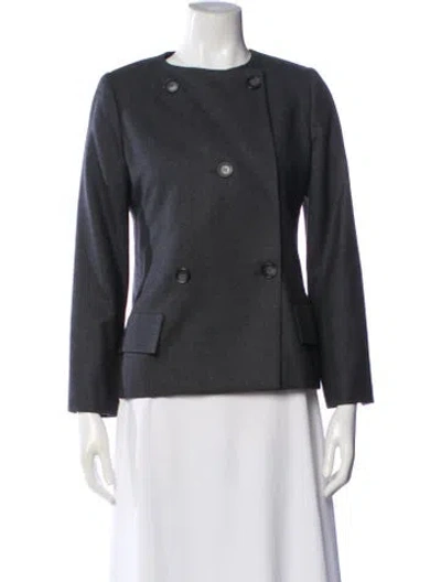 Pre-owned Bill Blass Blazer In Gray