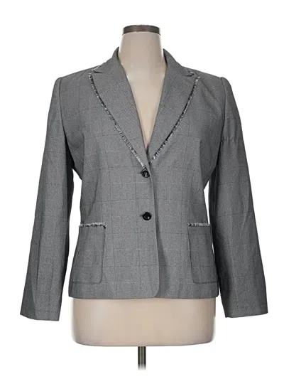 Pre-owned Bill Blass Blazer Jacket In Gray