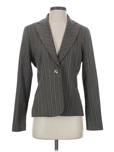 Pre-owned Bill Blass Blazer Jacket In Gray