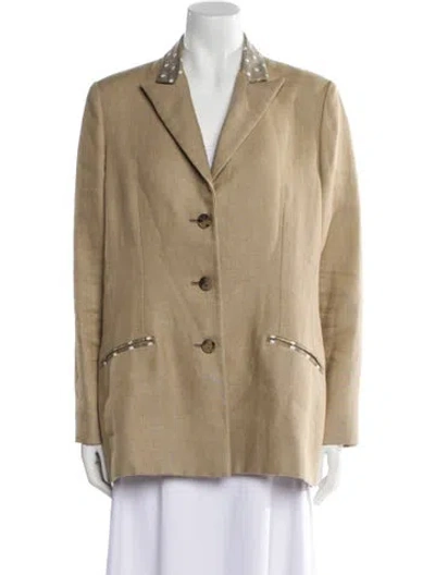 Pre-owned Bill Blass Blazer In Neutral