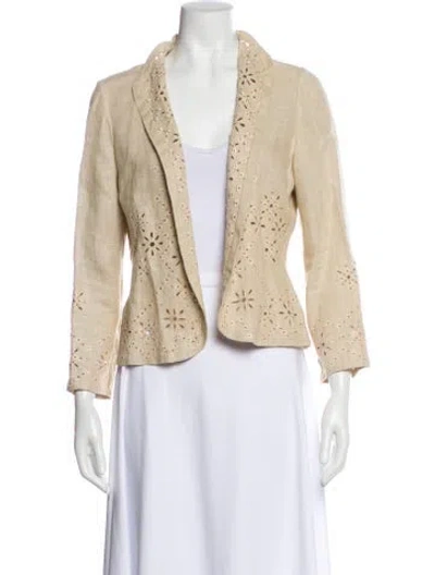 Pre-owned Bill Blass Blazer In Neutral